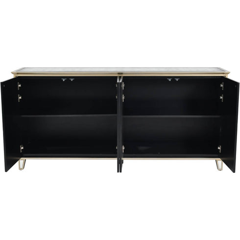 Libra Lexington Four Door Antique Mirrored Sideboard